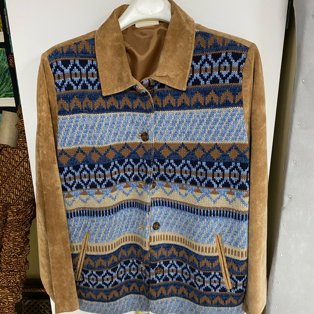 Cedar Canyon suede and knit jacket